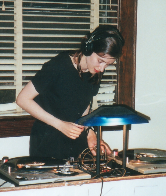Christine Moritz at the Make*Out house party,
 May 6, 2000