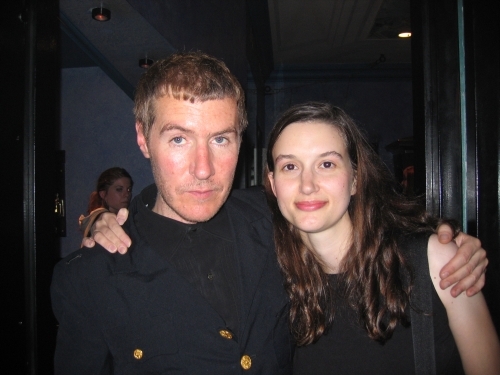 Christine Moritz with Massive Attack's Robert Del Naja, following the second
 of the two Massive Attack shows in D.C. where Christine was the opening act.